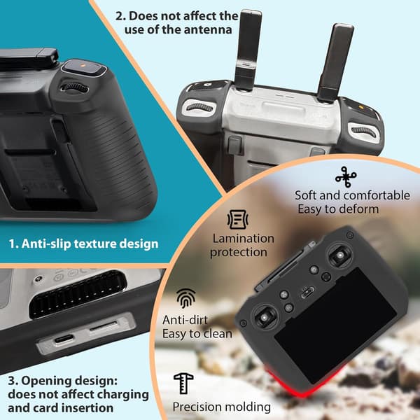 Silikone beskyttelsesetui egnet til RC 2 DJI Neo Mini 4 Pro Air 3 drone-controller.