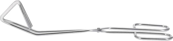 3-delt grill-/stegetang, rustfrit stål, længde: 24 cm, sølv
