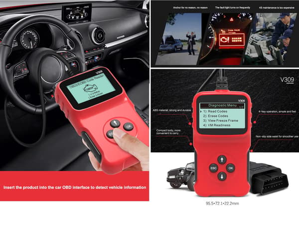 V309 OBDII Diagnostikverktyg för bilar