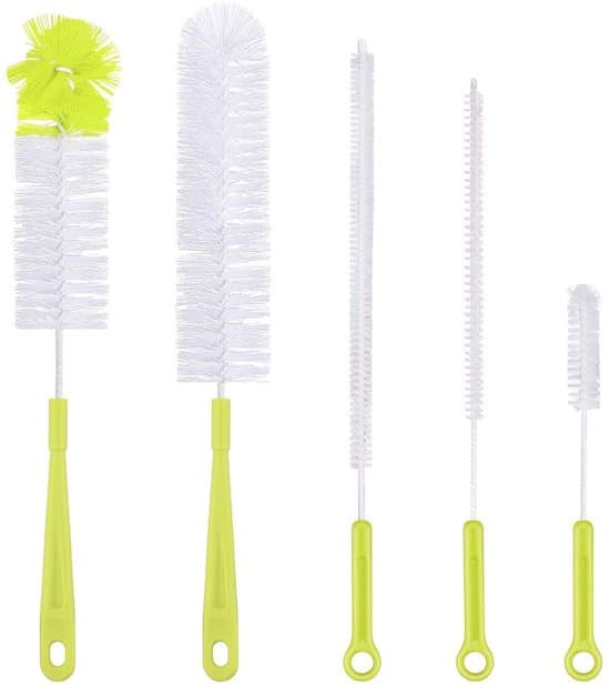 Solidchoice - 5 pullonharjan setti erilaisten pullojen puhdistukseen