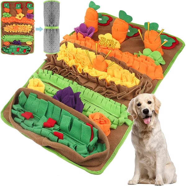 Hundesnusemåtte 80×48cm Puslespilsmåtte til hunde og katte, Sammenfoldelig Snusetæppe
