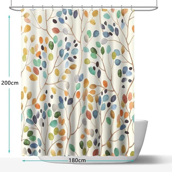 Beige badeforhæng - skimmelresistent - 180 x 200 cm - tekstil