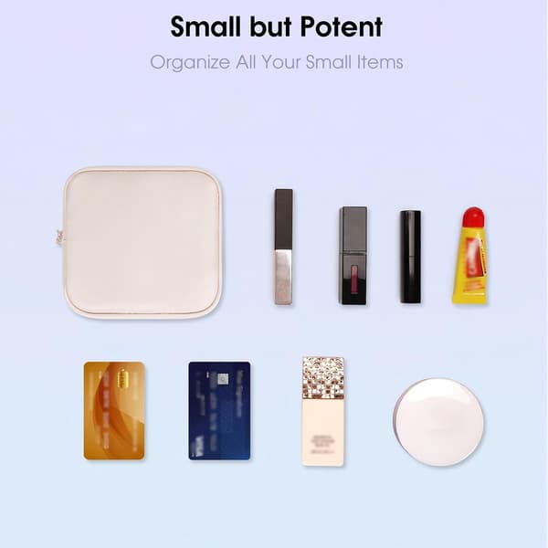 Mini makeuptaske-mat-rosa-med rum-opbevaringspose til damekosmetik