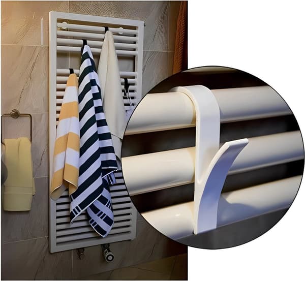 4 radiator hooks - white