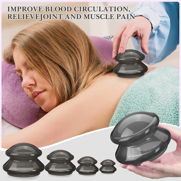 Cupping Terapi Sæt - 16 Dele i 4 Størrelser til Professionel Massage og Afslapning