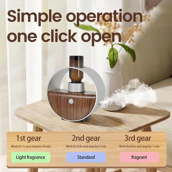 Æterisk oliediffuser, LED-lys smart induktionsduftmaskine, vandfri aromadiffuser, omvendt aromadiffuser, aromaterapiudstyr