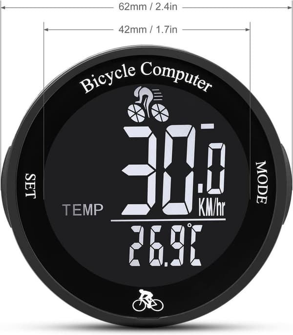 Cykelcomputer - Hastighedsmåler - Trådløs Cykelcomputer - Gadget