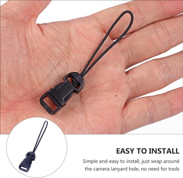 Kameramonteringsadaptere - Quick-Release Clips - Sikkert Udstyr - Universal Kompatibilitet - 20 Stykker - Sort