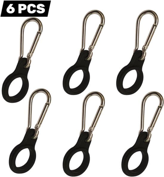 6 stk. - Sort silikone bærering med sølvspænde - Ø 3,7 cm - Passer til colaformede flasker - Sort - 6 stk. - 3,7 cm