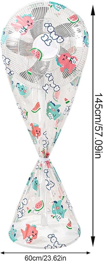 Dammtätt fläktskydd - Fläktskydd - Skydda enheten - Vattentät elastisk design - 60 x 145 cm - Svart