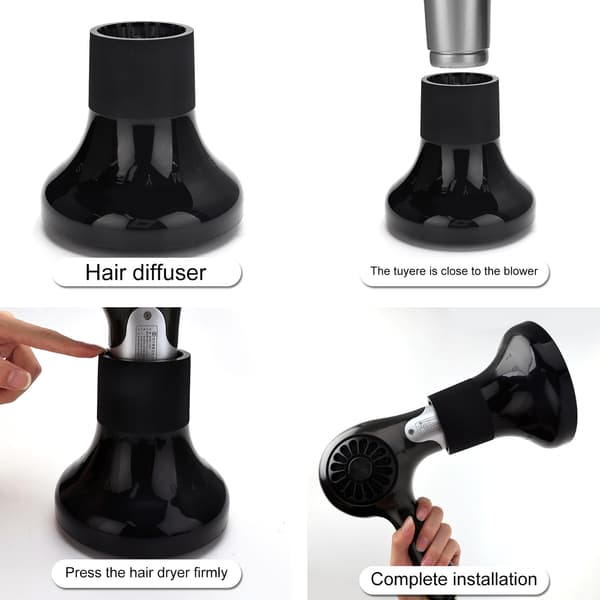 Diffuser til hårtørrer - Hårtørrer diffuser til krøller - Universal hårtørrer diffuser - Velegnet til hårstyling - 146g