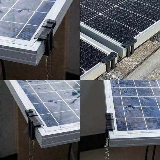 20 Stykker Vanddrænende Klips til Solpaneler, Renseklips til PV-moduler, Effektiv Dræning til Fotovoltaiske Paneler, 40mm