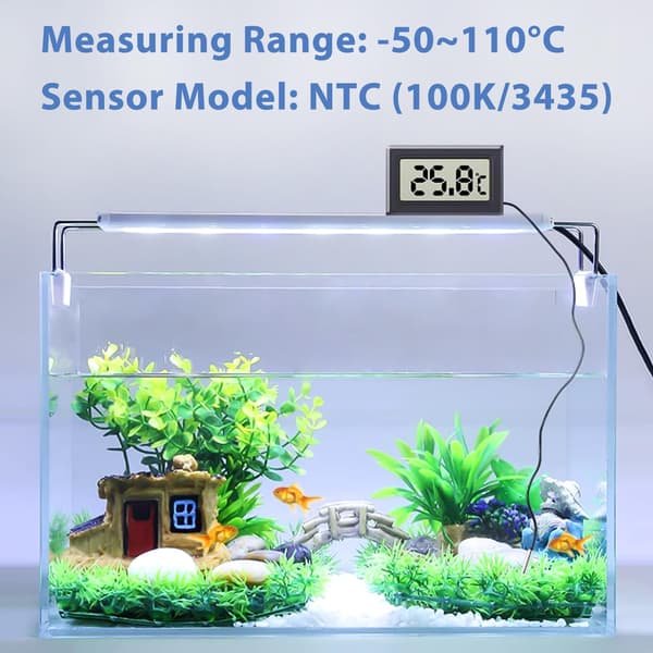 2-delad digital LCD-termometer temperatursensor med LCD-display - Kylskåpstermometer temperaturprob -50℃ - 110℃ - 2-delad