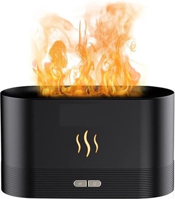 Aromaspridare - Luftfuktare - Aromaterapi - Flameffekt - Doftspridare - Atomizer - Sju färger