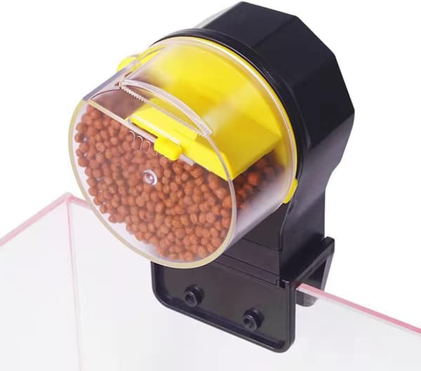 Automatisk fiskefoderautomat akvarium 12H 24H timer digital foderdispenser, automatisk foderautomat til akvarier med timer