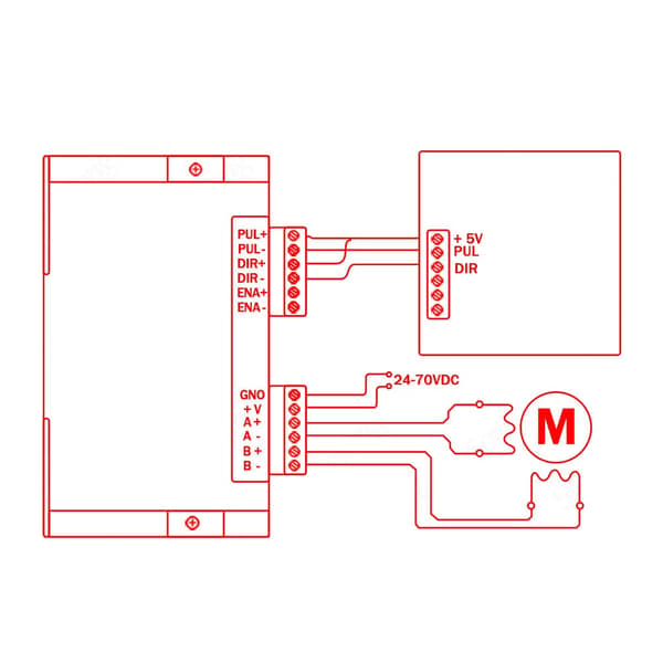 DM542 Digital 2-faset 18-48 VDC Maks. 4,2A Stepmotordrivercontroller til 3D-printer