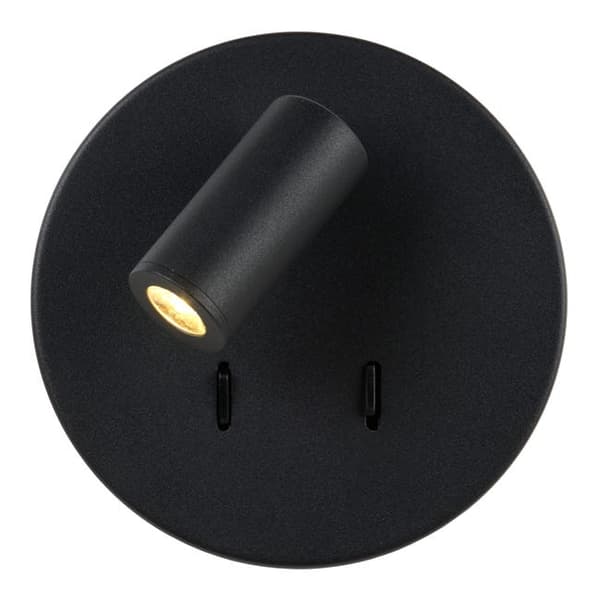 LED-vägglampa, svart