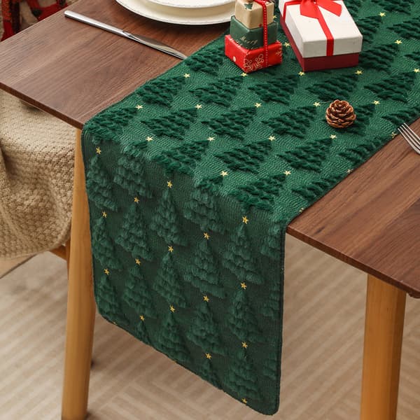 Juletræsstjernedesign - Dug - Julepynt - Dug - Julegrønt - 33*233cm