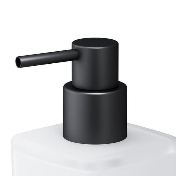 Glas flydende sæbedispenser med vægbeslag, Sort