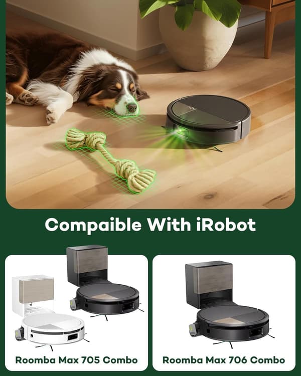 705 Combo rullmopp för iRobot Roomba Max 705 Combo/Max 706 Combo robotdammsugare
