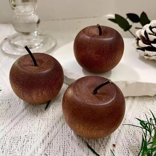 stykker - Duftende træ - Diffuser til æteriske olier - Aromaterapi diffuser - Æblepynt - Duftende pynt - Boligindretning - Brun - 4,5 x 3,7 cm