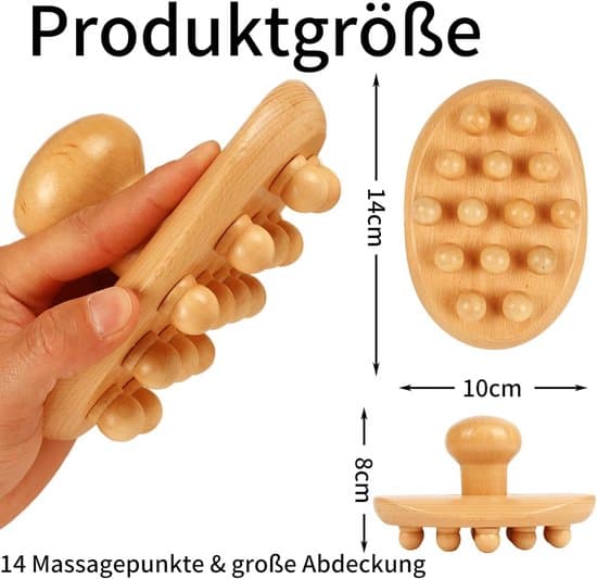 Träterapi Massagerulle för Lymfdränage och Cellulitreduktion