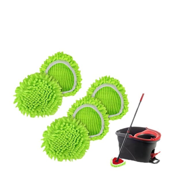5-pak egnet til Vileda/O-Cedar Easywring spin moppe erstatningshoved, chenille moppekludbetræk, moppehoved