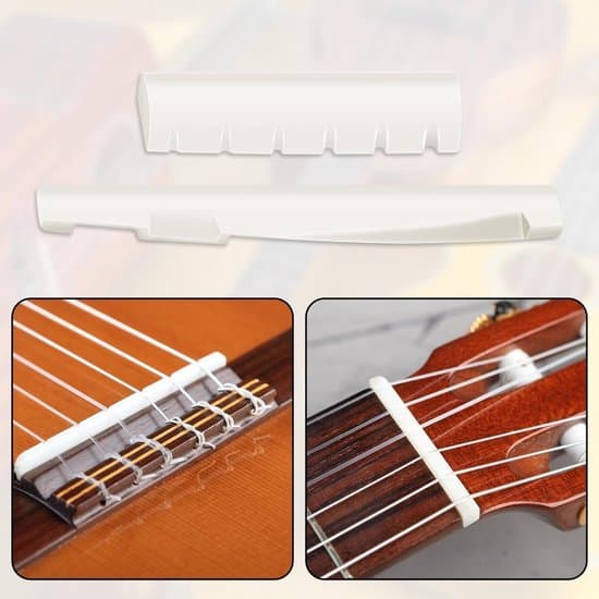 12 st Akustisk Gitarr Stallpinnar med 2 Gitarr Sadelmuttrar och 1 Stycke Stallpinne Dragare - Gitarr Stallpennor - Gitarr Tillbehör - 12 st - 1 Stycke