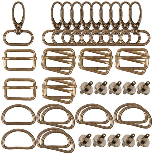 D-ringar, nyckelringar, krokar, vridlås, magnetlås, D-ring kombinationsset, väsktillbehör