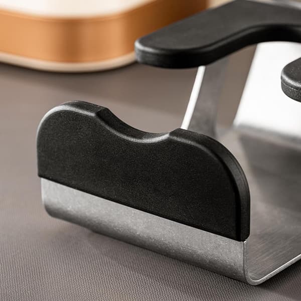 Kaffetamperstation - Holder til kaffetilbehør - Kaffeforberedelse - Rustfrit stål - 15,5 centimeter - Sølv