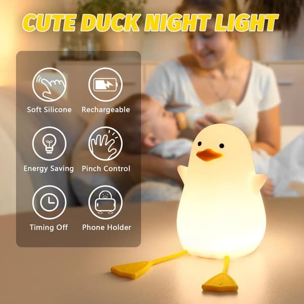 Anklampa för barn, LED Touch Control, USB-laddning, Sovrum