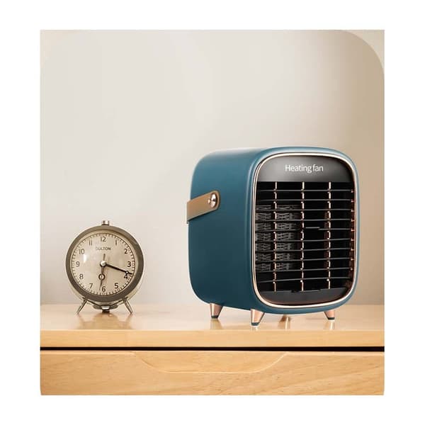 Mørkegrøn retro design keramisk varmeblæser