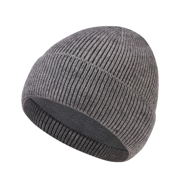 Varm stickad vintermössa med fleecefoder, unisex, för att hålla dig varm i kallt väder.