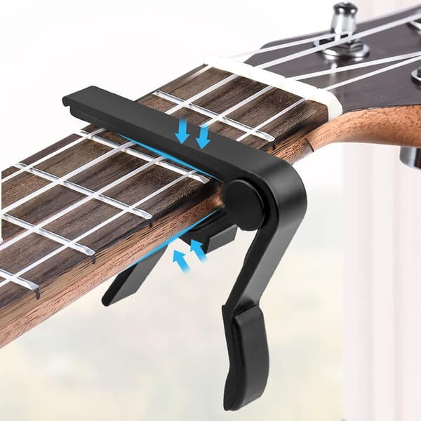 1 st. Klassisk elgitarr capo Folkgitarr capo för akustisk och elgitarr Western gitarr Mandolin och banjo Ukulele | Silver