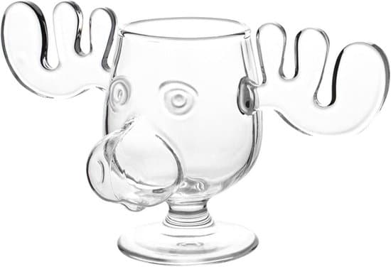 Älgmugg Glas - Säker Förpackning, Julglas, Älgmugg, 12 cm, 200 ml, Transparent Julklapp