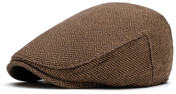 Keps - Solhatt - Herrplattkeps - Sommarkeps med bomullsfoder - Andningsbar - Klassisk slide-on-keps - L (56-58cm) - Khaki