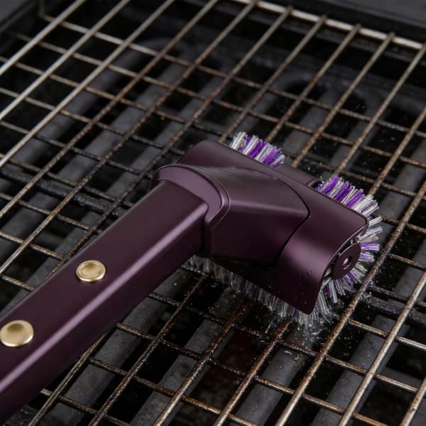 Ledningsfri elektrisk grillbørste til flere overflader, børster i rustfrit stål, genopladelig, rustfri (sort)