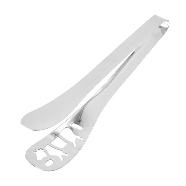 2 tassformade serveringstänger - 25x5 cm - rostfritt stål