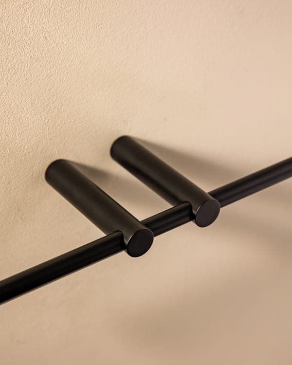 Dobbelt toiletpapirholder, mat sort