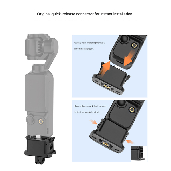 Velegnet til DJI POCKET 3 opladningsadapter - dobbelt interface - tilbehør til kompakte kameraer