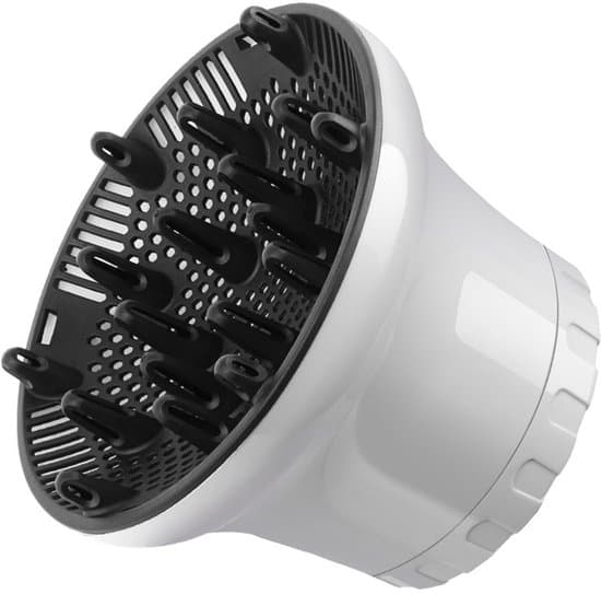 Universal Hårfön Diffuser - Hårfönstillbehör för Lockigt och Vågigt Hår - Professionell Hårfön Diffuser Justerbar - Vit - 3.55 cm