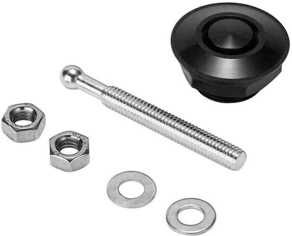 Aluminium Boltesæt - Motorhjelmlås - Bil Styling - Quick Release - 32 mm Diameter - Sort