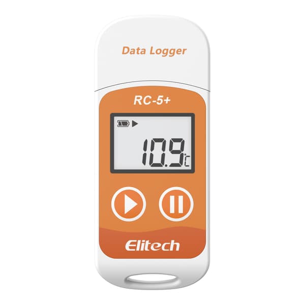 RC-5 USB Temperaturmåler + Mini Datalogger 32000 Digital Termometer Rapport PDF CSV Auto Alarm