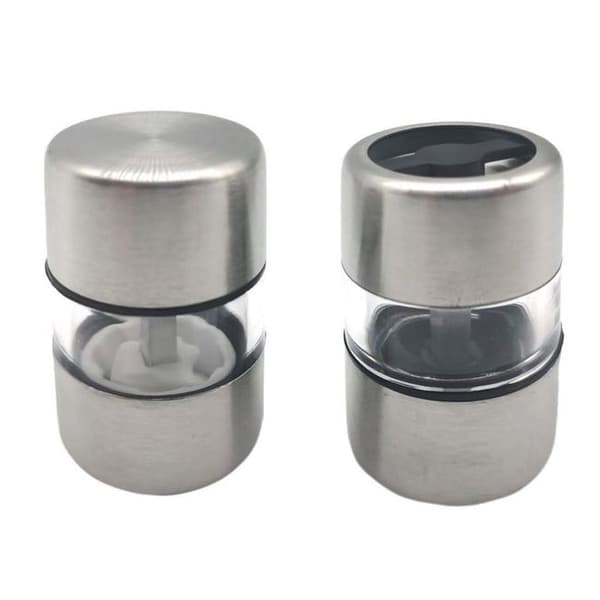Set med 2 \"Salt & Peppar\" kvarnar, 5cm, Silver