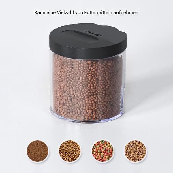 Automatisk Foderautomat - 100 ml - Automatisk Fiskefoderautomat - Fiskefoderdispenser med Timer - Automatisk Fiskefoderautomat - Akvariefoderautomat - Fugtbestandig - Fisk