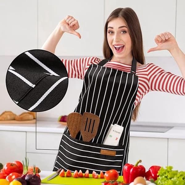 Delar - Köksförkläde - Cateringförkläde - Keramikförkläde - Grillförkläden - Svart och Grå - Polyesterbomull - Målarförkläde - Snickarförkläde