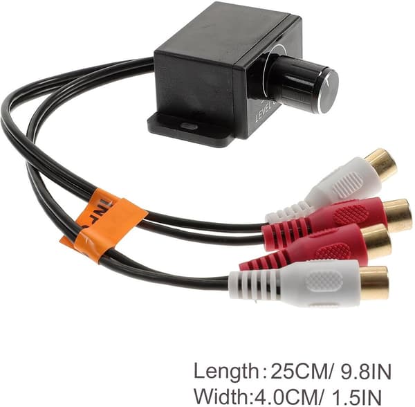 Ljudförstärkarknopp - Volymkontroll - Billjud - Justerbar Basförstärkning - 27 cm Längd - Multi