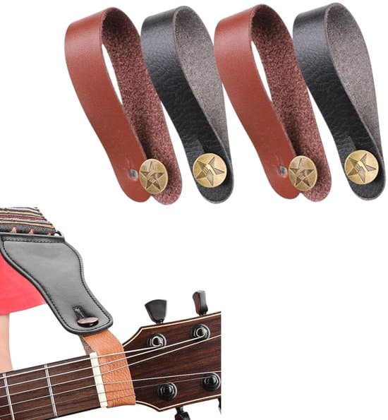 4 stycken Ukulele Gitarrremknappar, Gitarrremknappadapter för Gitarr, Ukulele 21cm (Brun + Svart)
