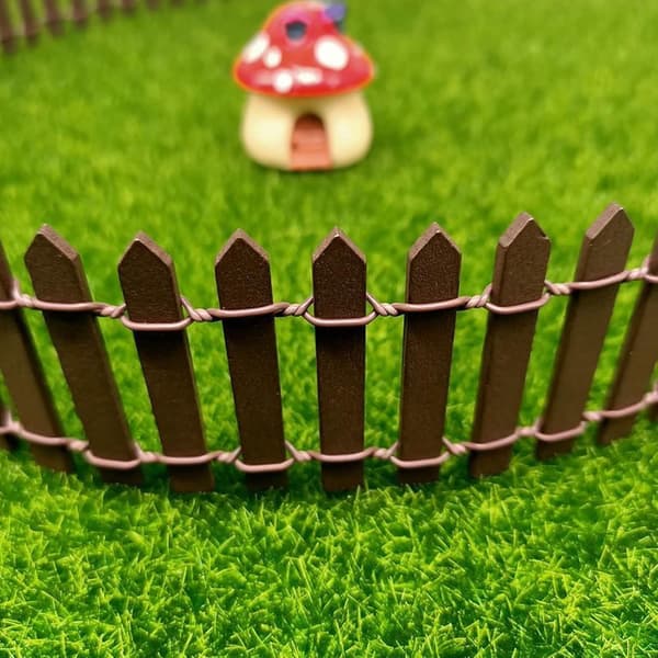 Miniature træhavehegn, fleksibelt, havepynt, mini træhegn