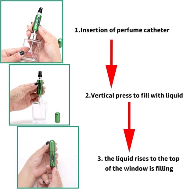 13 delar - Aluminiumlegering - 8*1.7cm - Reseflaskor - 5 ml - Färg - Påfyllningsbara - Parfymflaskor - Sprayflaskor - Parfymatomizer